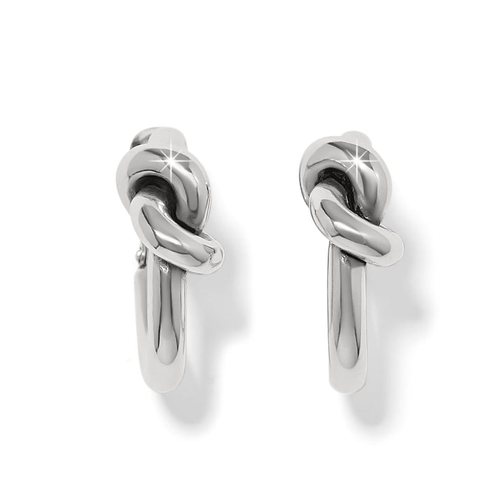 Brighton Interlok Single Knot Two-Tone Hoop Earrings – Gold Signature Knot Hoops