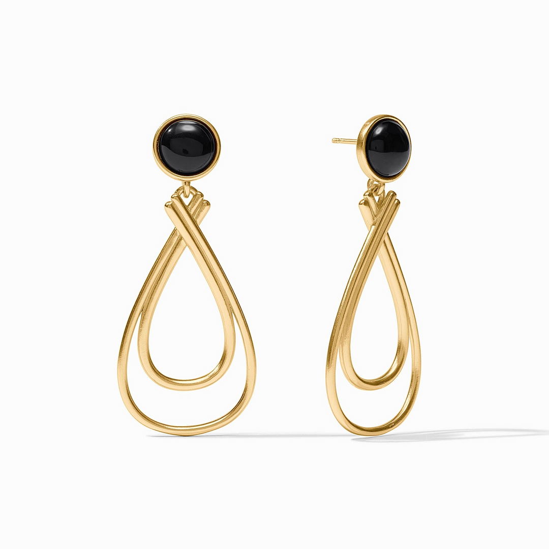 Julie Vos Essex Stone Earring - Obsidian Black