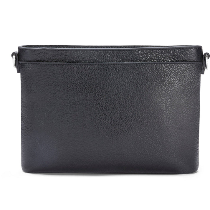 Brighton Jordyn Cross Body Organizer - Black Leather Handbag