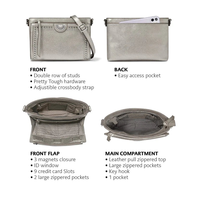 Jordyn Cross Body Organizer - Titanium