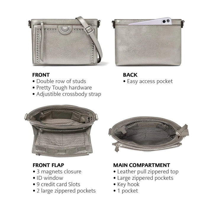 Jordyn Cross Body Organizer - Titanium