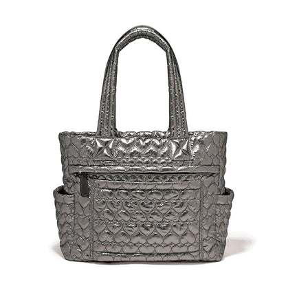 Kameron Metallic Pewter Utility Tote