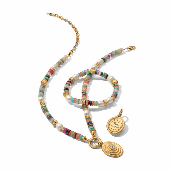 Brighton Kosmos Chroma Stretch Bracelet – Gold Multi Chromatic Bead Stretch Bracelet