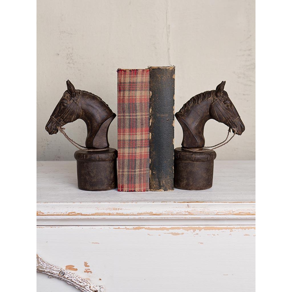 Bookend horses' heads