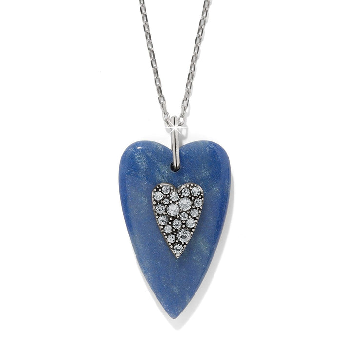 Brighton Love Messages B You Blue Quartz Necklace – Inspirational Pendant Necklace