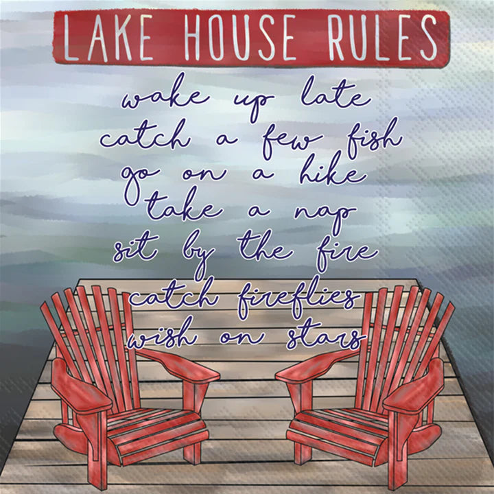 Lake House Rules Cocktail Napkin