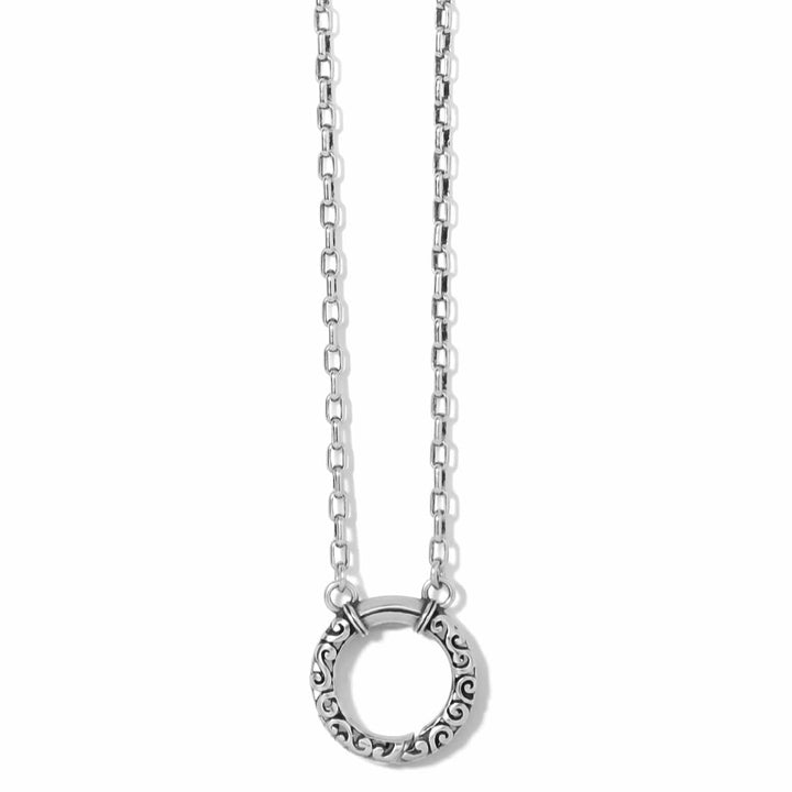 Brighton Mediterranean Charm Holder Necklace – Silver Charm Pendant Necklace