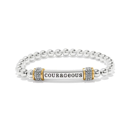 Meridian Courageous Two Tone Stretch Bracelet