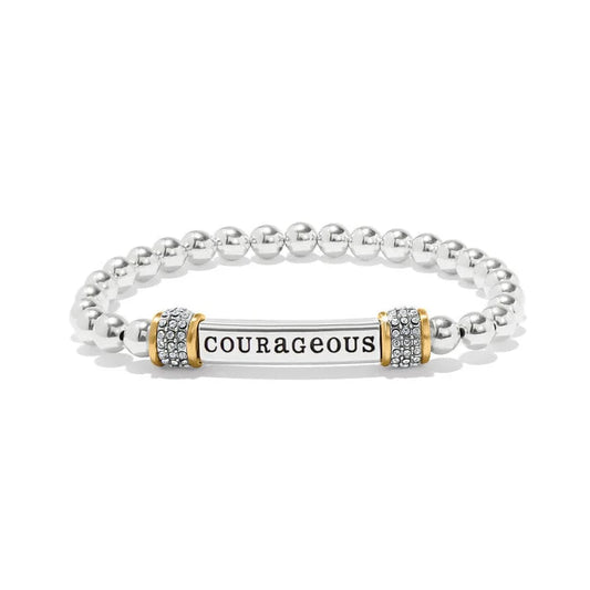 Meridian Courageous Two Tone Stretch Bracelet