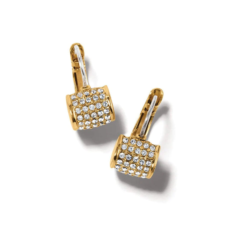 Brighton Meridian Leverback Earrings in gold featuring a classic drop design.