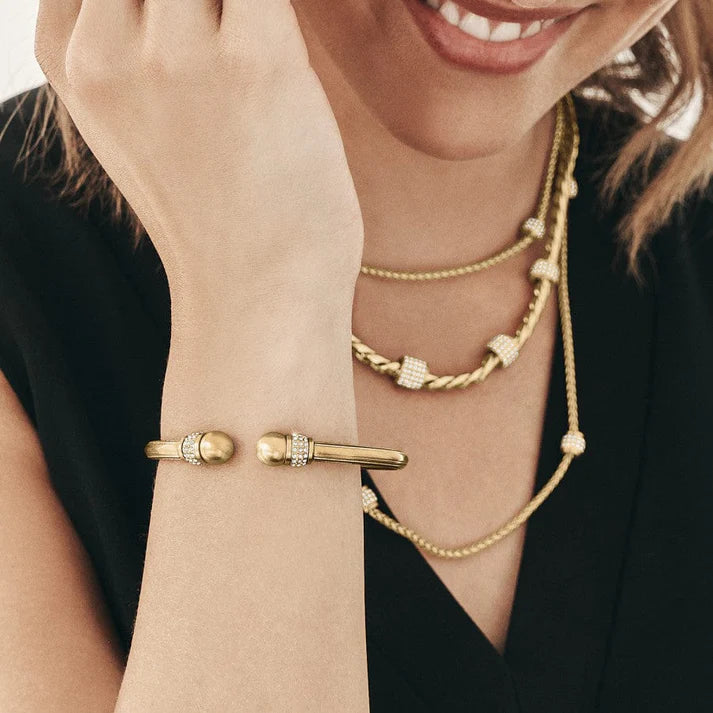 Brighton Meridian Petite Long Necklace - Gold Plated Station Necklace