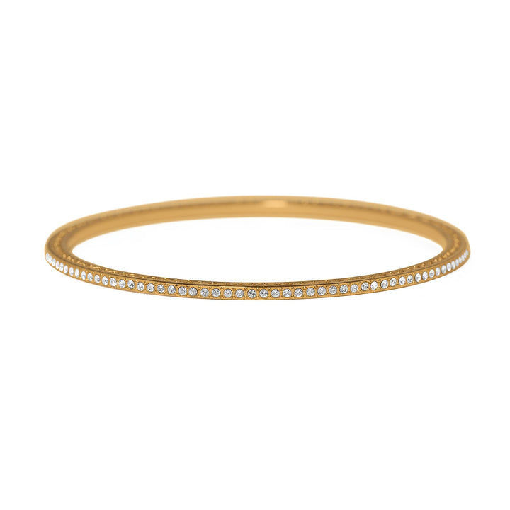 Brighton Meridian Thin Bangle – Slim Polished Silver-Tone Stackable Bangle Bracelet