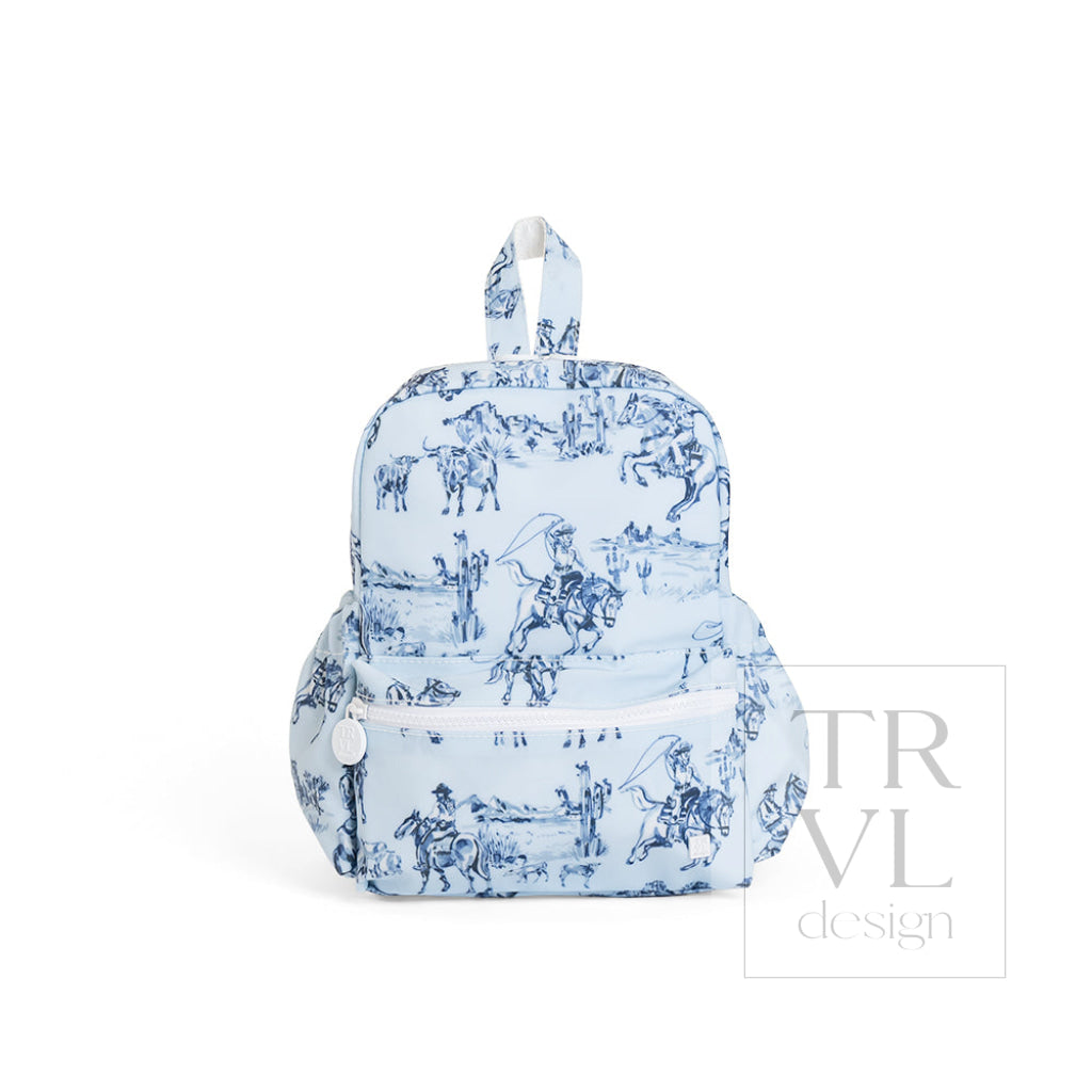 TRVL Design Cowboy Toile Mini Backer front view