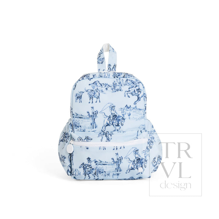 TRVL Design Cowboy Toile Mini Backer front view