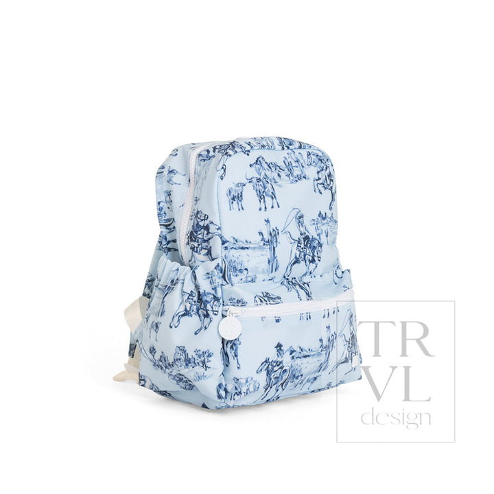 TRVL Design Cowboy Toile Mini Backer side view