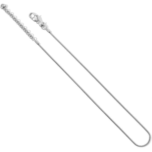 Dainty silver-plated short chain necklace by Brighton, designed for charms and pendants.