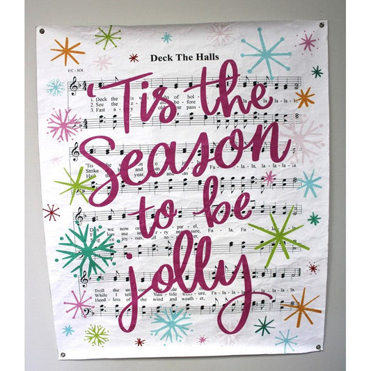 38x46" Paper Art, Tis the Season To Be Jolly ©Joylark Studio