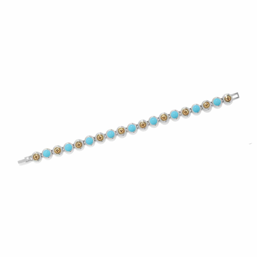 Brighton Mosaic Cerrillos Link Bracelet – Turquoise Stone Silver Link Bracelet