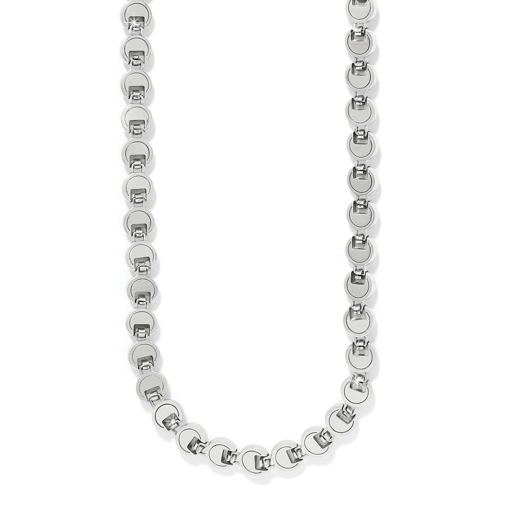 Brighton Mosaic Cerrillos Link Necklace – Turquoise Stone Silver Statement Necklace