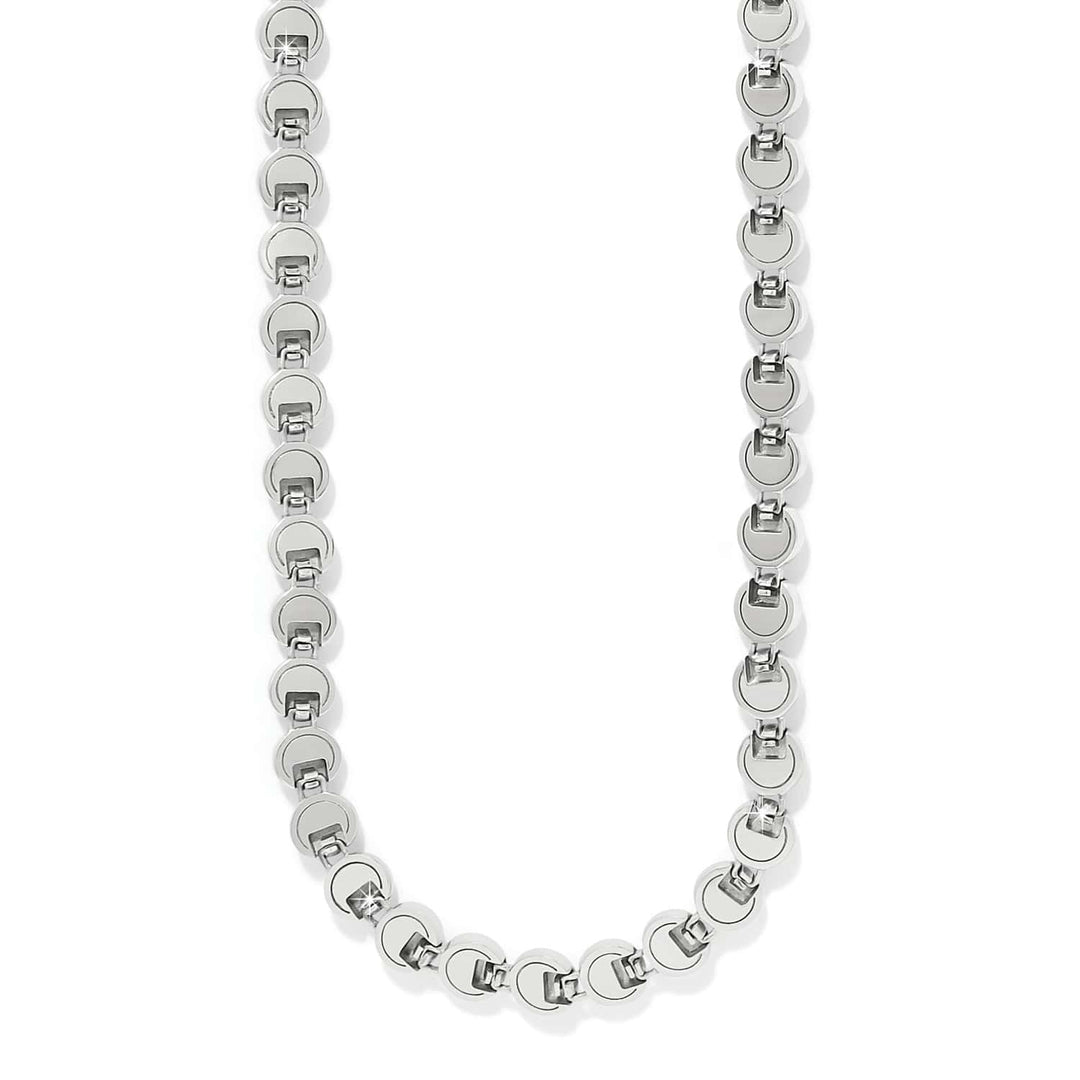 Brighton Mosaic Cerrillos Link Necklace – Turquoise Stone Silver Statement Necklace