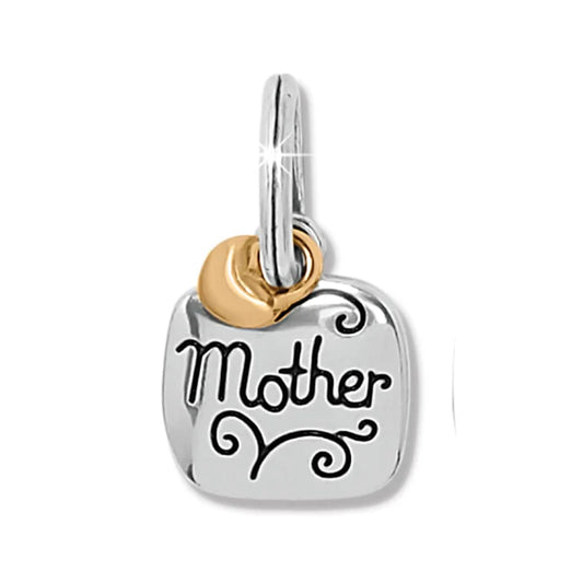 Brighton two-tone silver and gold "Mother" charm for charm bracelets and necklaces.