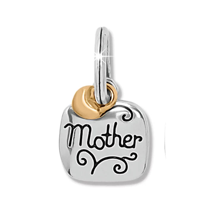 Brighton two-tone silver and gold "Mother" charm for charm bracelets and necklaces.