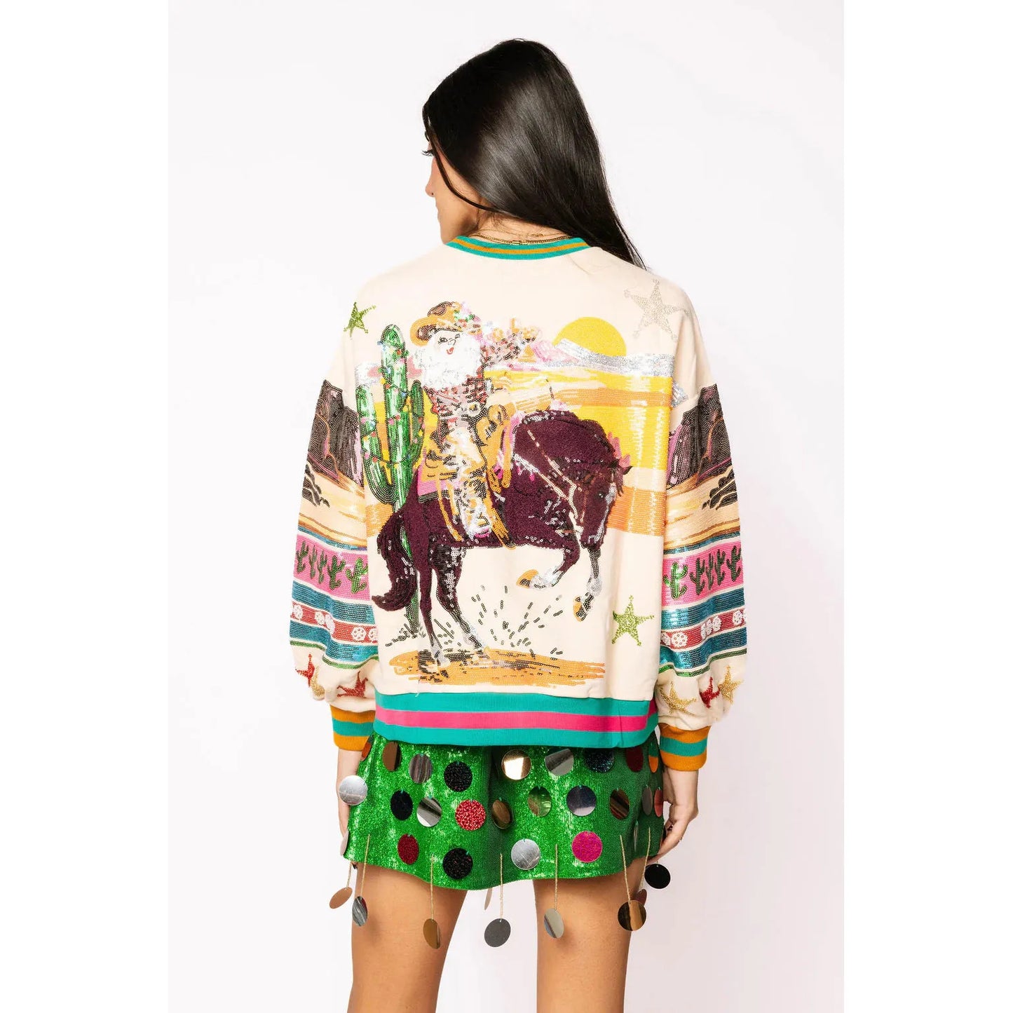 Multi Vintage Cowboy Santa Sweatshirt