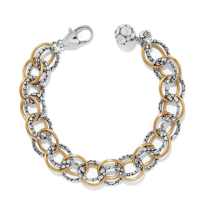 Pebble Link Two Tone Bracelet