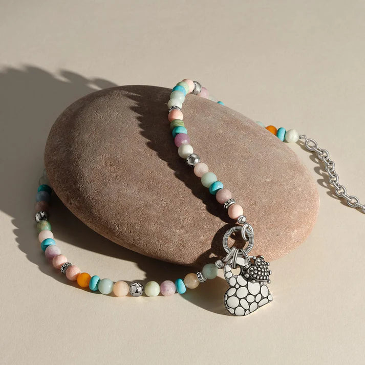 Brighton Pebble Sweet Hearts Token Charm Necklace