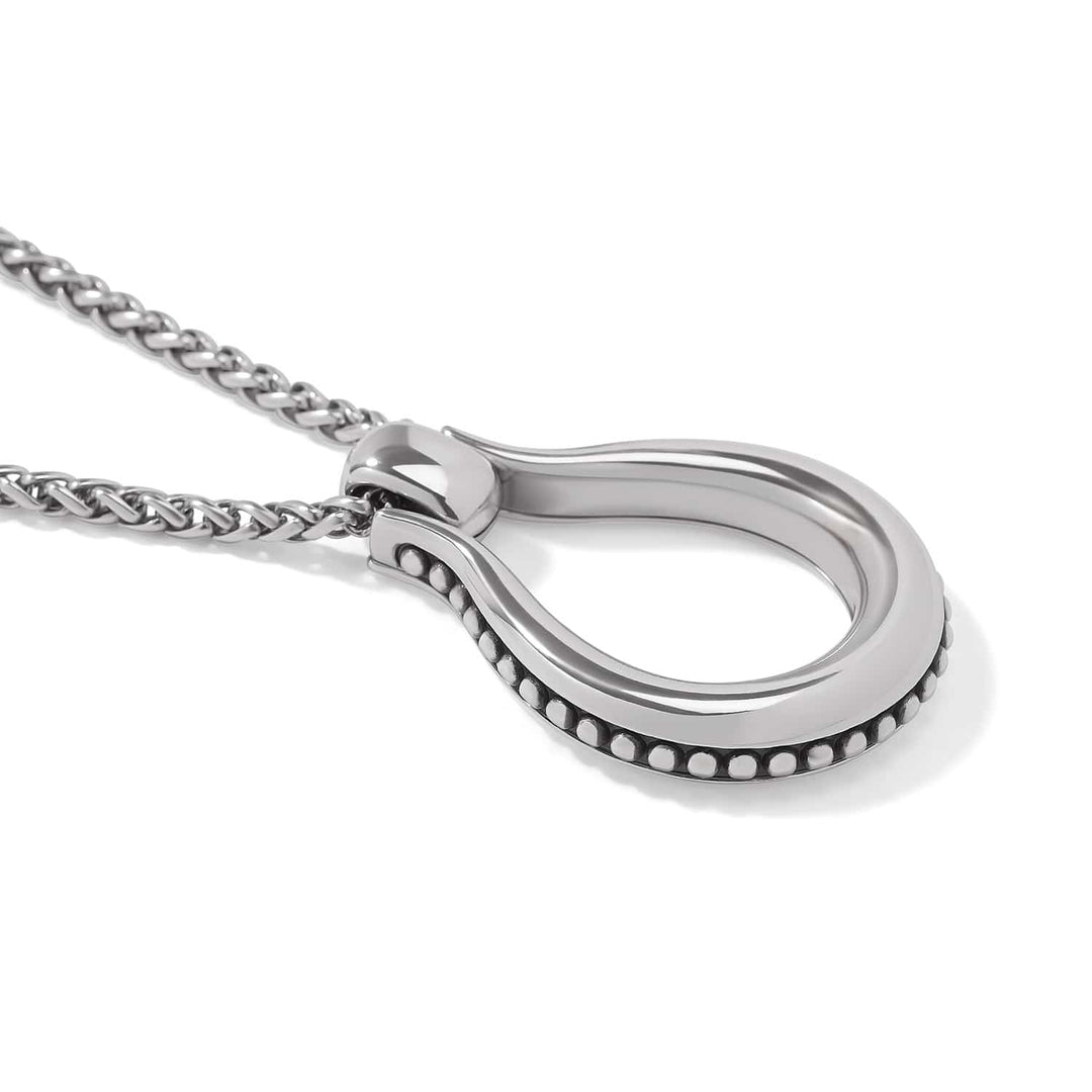 Brighton Pretty Tough Arch Bold Necklace - silver plated necklace, side view