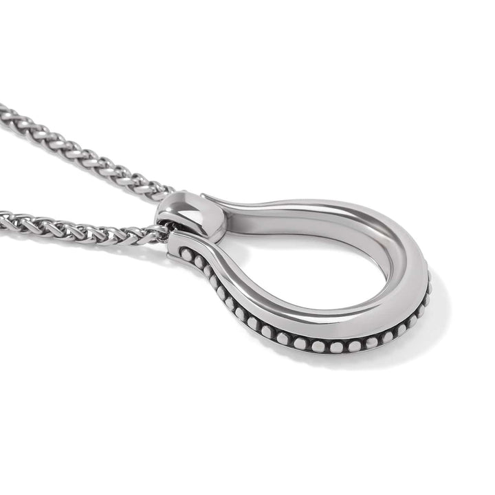 Brighton Pretty Tough Arch Bold Necklace - silver plated necklace, side view