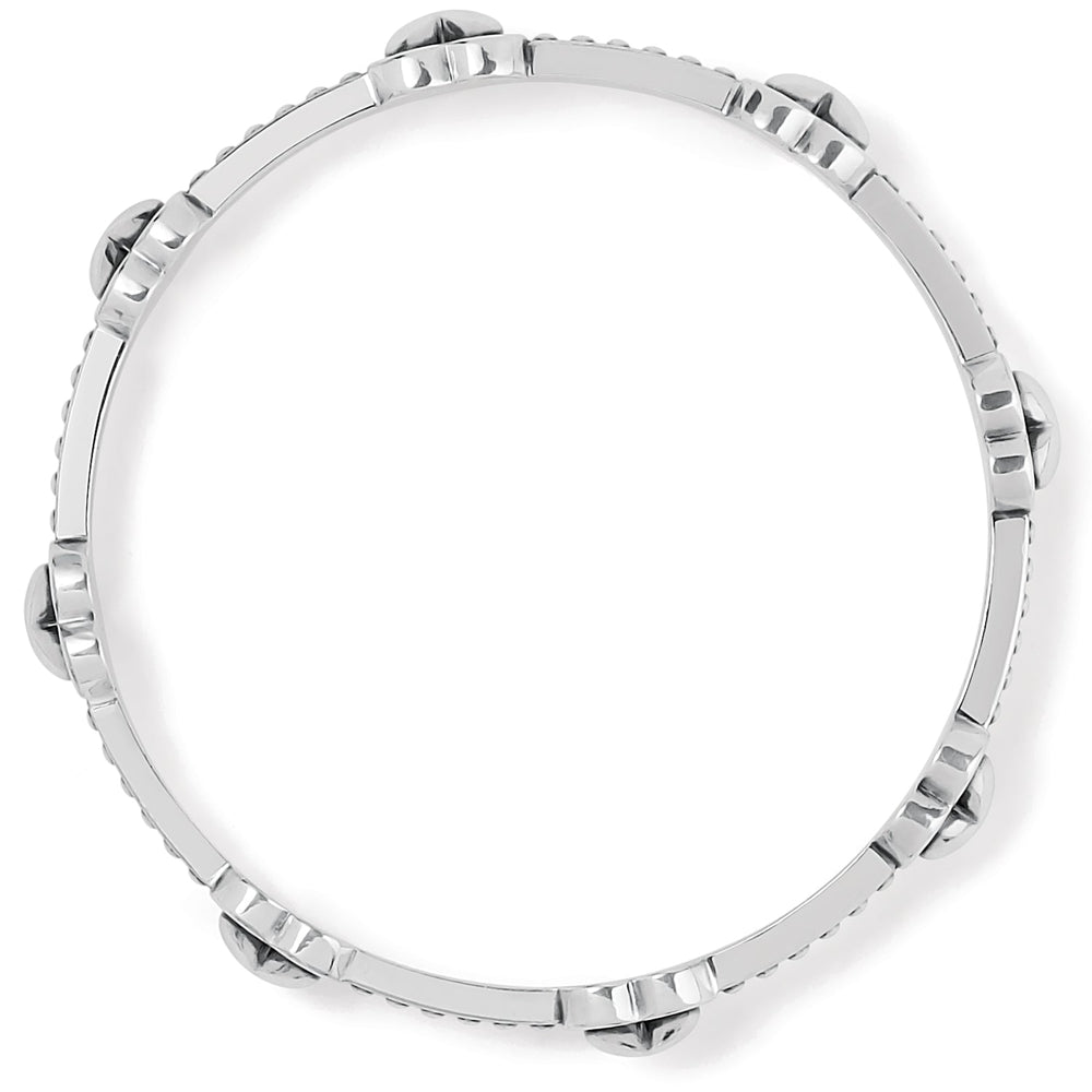 Brighton Pretty Tough Bold Petite Heart Bangle – Silver Heart Bangle Bracelet