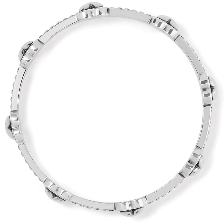Brighton Pretty Tough Bold Petite Heart Bangle – Silver Heart Bangle Bracelet