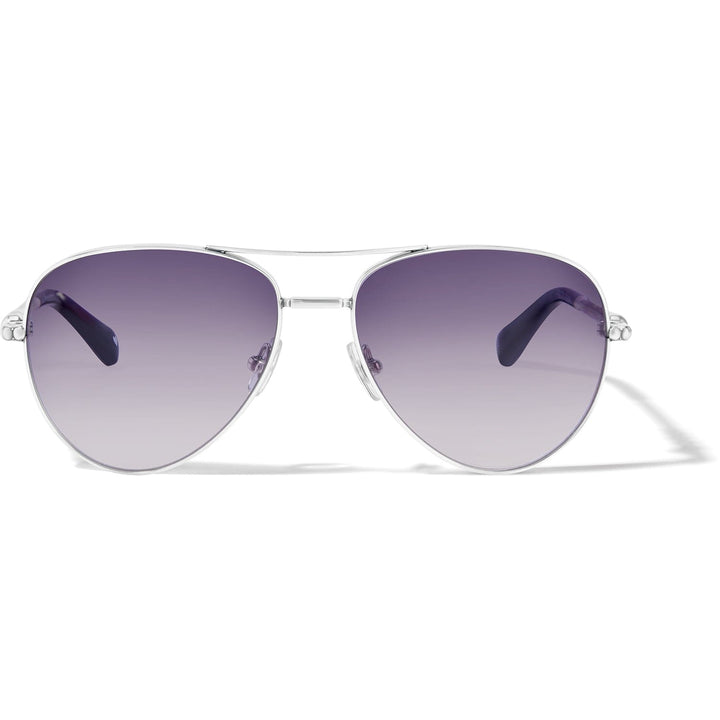 Brighton Pretty Tough Sunglasses – Silver &amp; Black UV Protection Women&