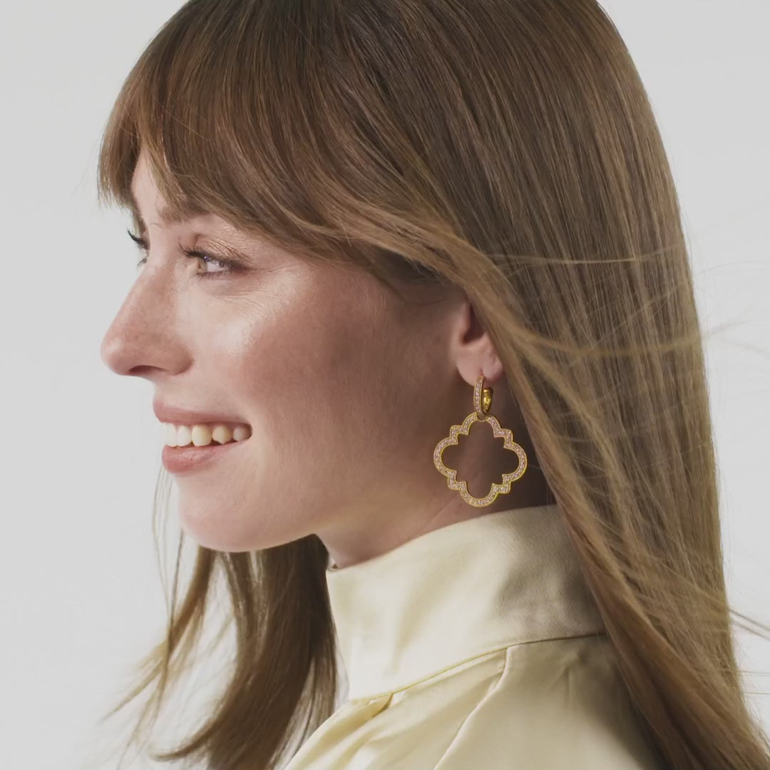 Odette Statement Hoop &amp; Charm Earring