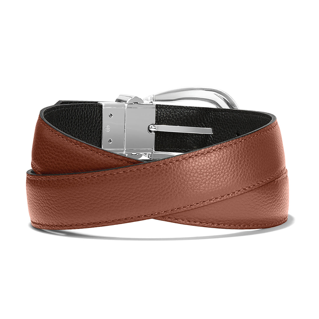 Brighton Really Tough Reversible Belt - 1 1/4" Bourbon &amp; Black Leather