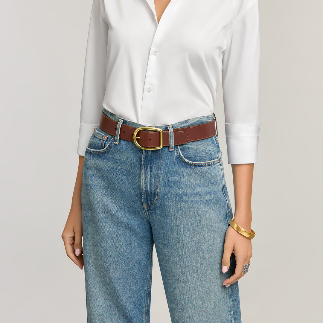 Brighton Ambrose Belt — Cognac (1½")