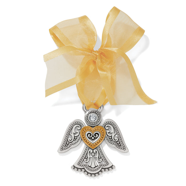 Brighton Loving Angel Ornament, angel Christmas ornament, front view