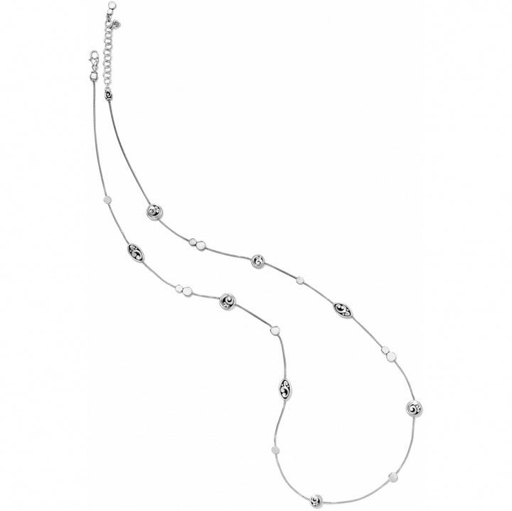 Brighton Contempo Long Necklace - Silver Plated Sculptural Chain