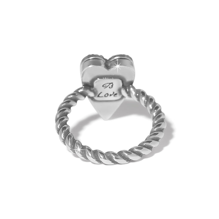 Brighton Love Messages B Love Blue Ring - Two Tone Crystal Band
