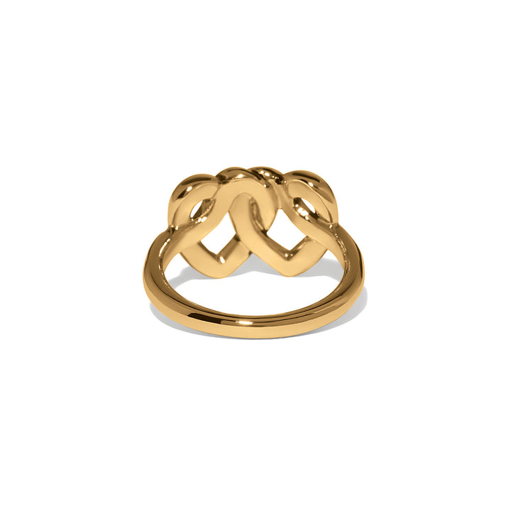 Brighton Interlok Linked Hearts Gold Ring