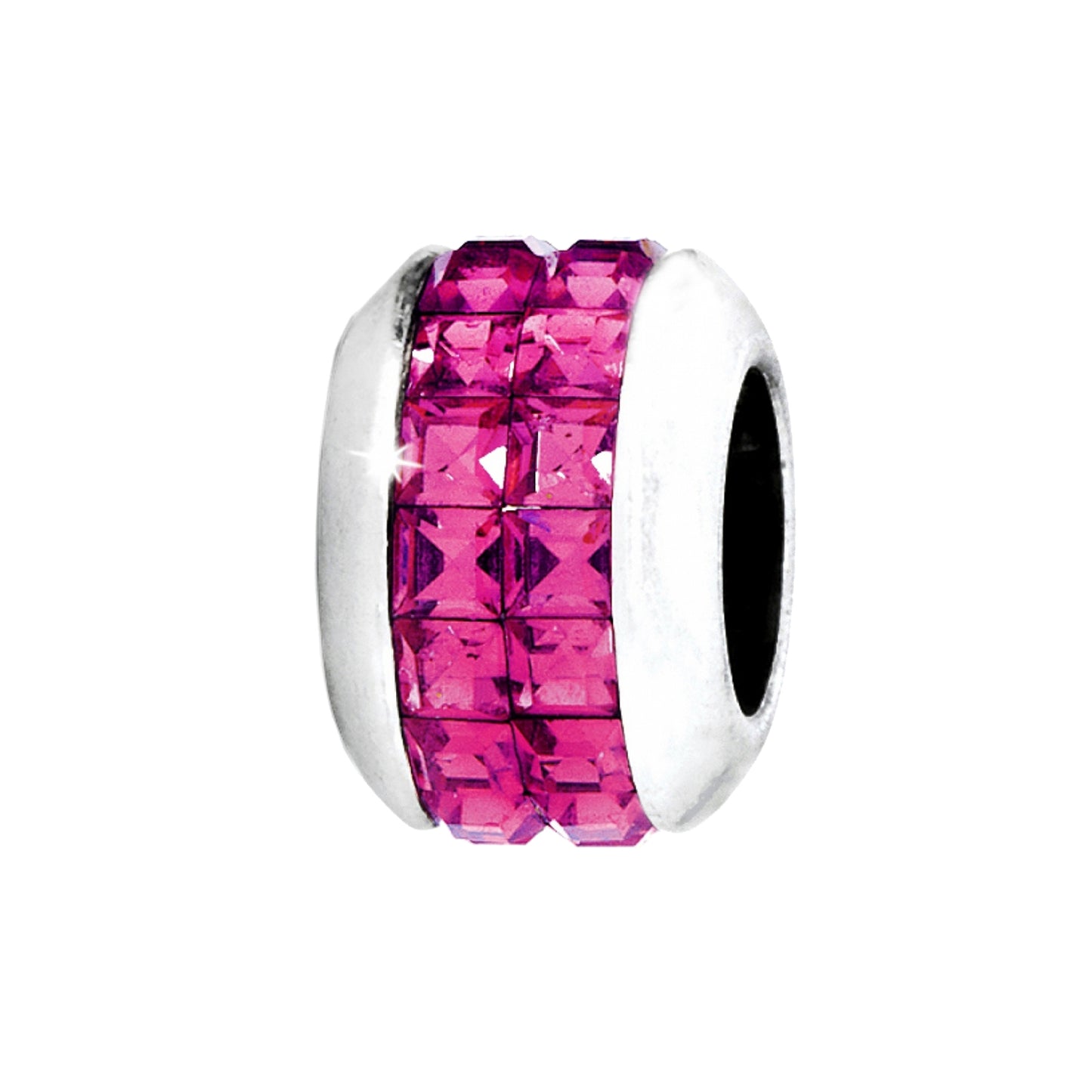 Spectrum Silver-Pink Bead