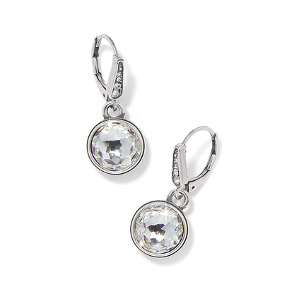 Meridian Aurora Leverback Earrings - Crystal