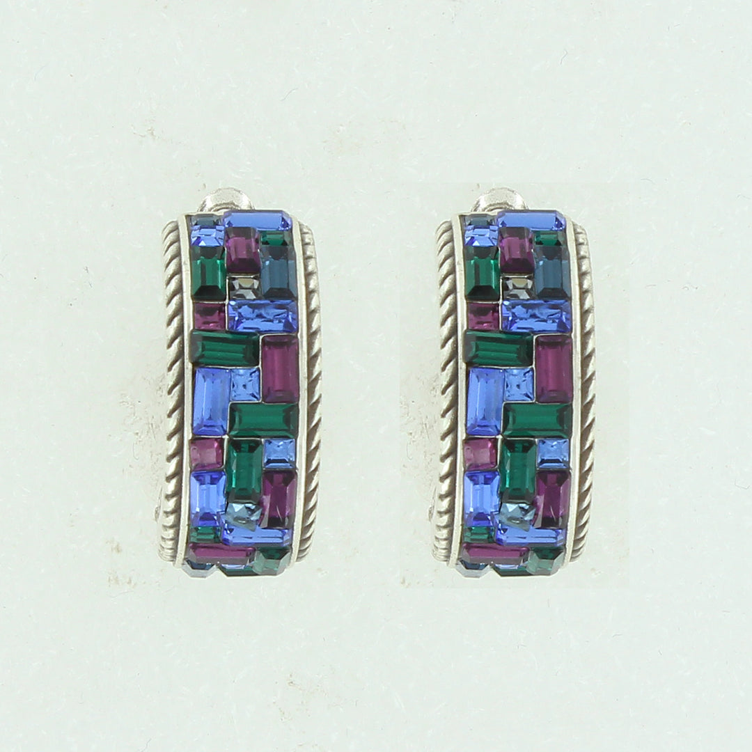 Brighton Halo Gemma Pave Teardrop Crystal Post Drop Earrings
