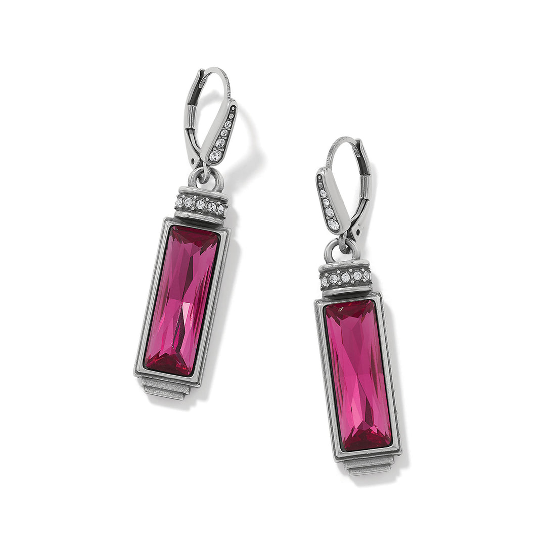 Brighton Meridian Aurora Fuchsia Leverback Earrings, front view