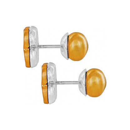 Brighton Gold Massandra Reversible Flower Post Earrings