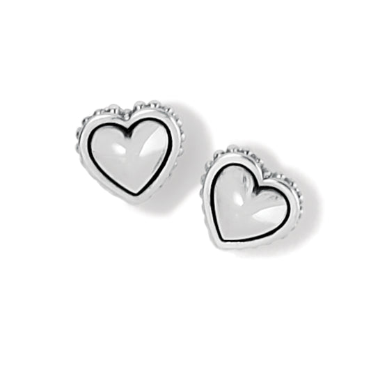 Pretty Tough Petite Heart Silver Post Earrings