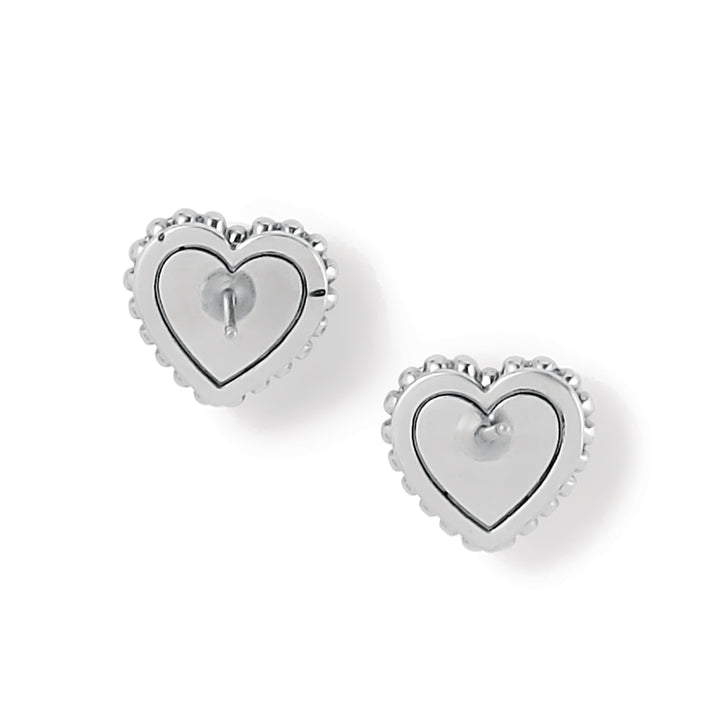 Pretty Tough Petite Heart Silver Post Earrings