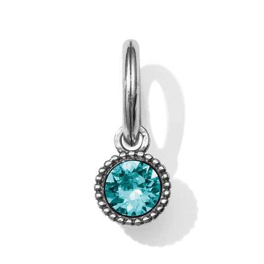 Glitz Birthstone Silver-Turquoise Amulet