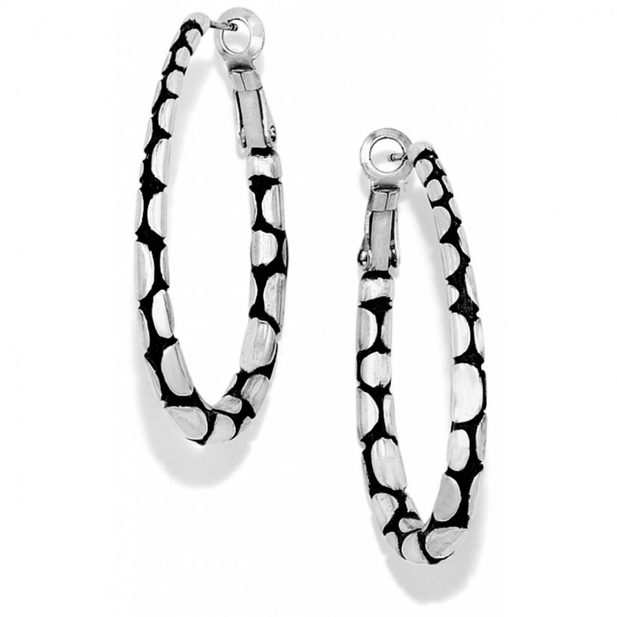 Pebble Oval Hoop Earrings